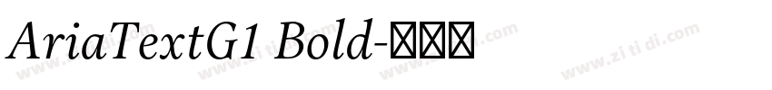 AriaTextG1 Bold字体转换